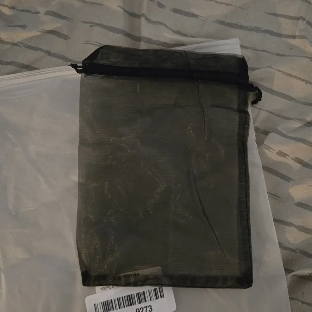 Black Mesh Party Favor bags